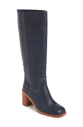 Steve Madden Woodstock Knee High Boot in Navy Leather at Nordstrom Rack, Size 7.5 | Nordstrom Rack