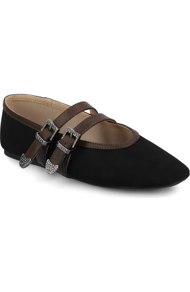 Journee Collection Florene Double Buckle Mary Jane Flat (Women) | Nordstromrack | Nordstrom Rack