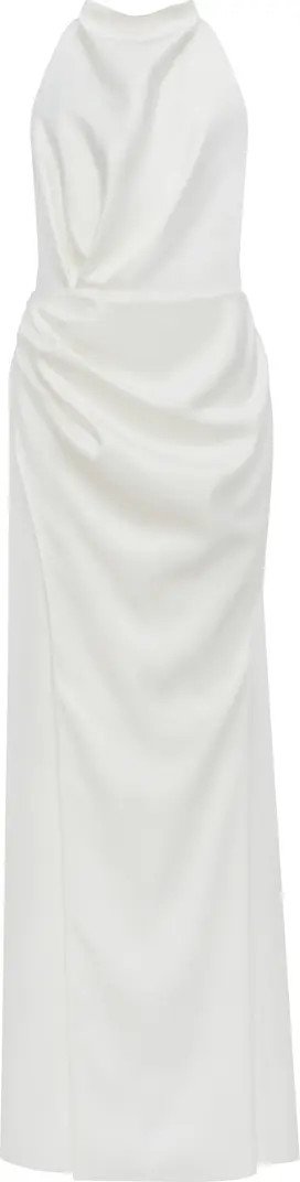 Milla White Mock Neck Sleeveless Low Slit Dress | Nordstrom | Nordstrom