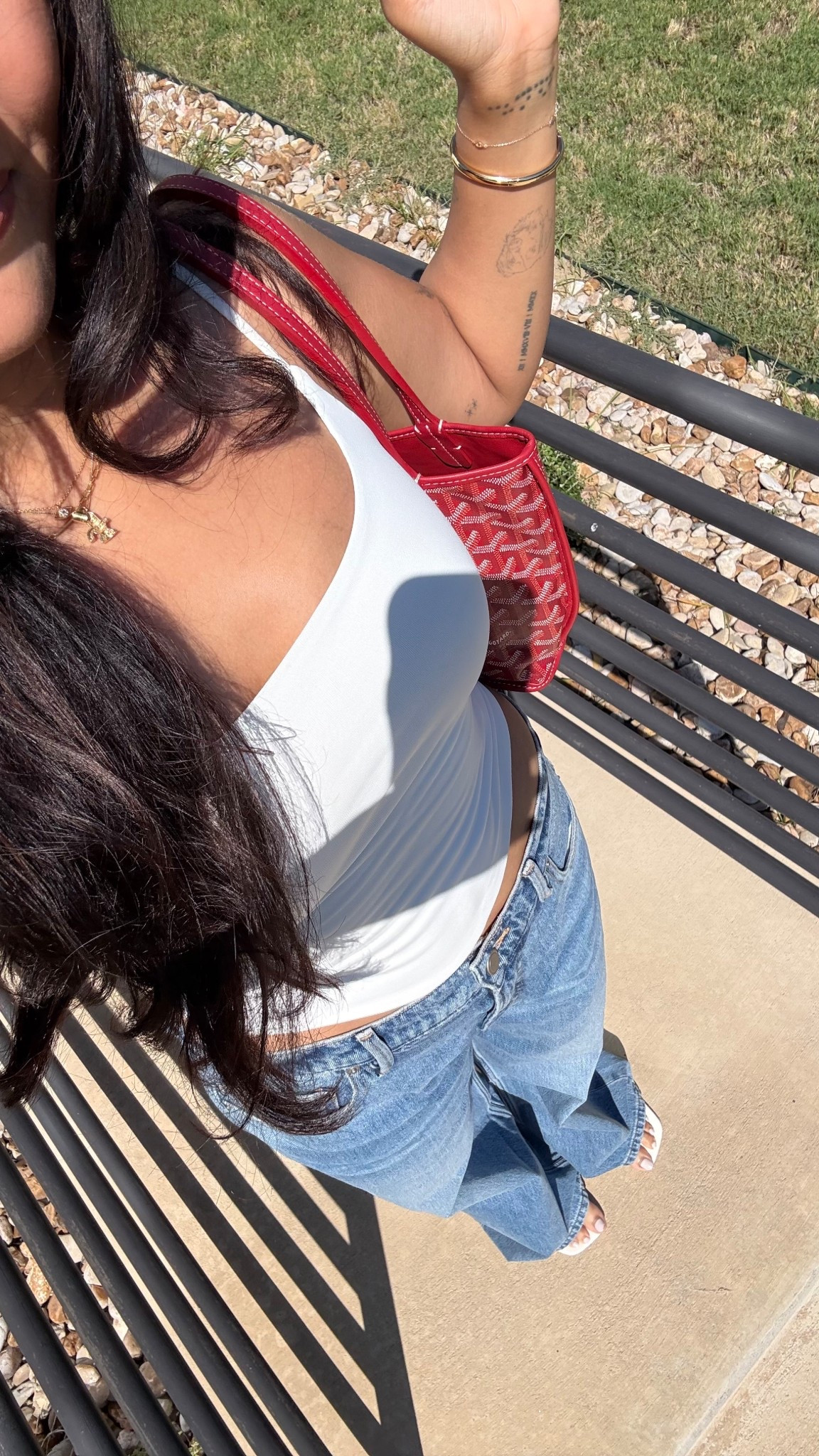 Small in top
4 in jeans 

#LTKStyleTip