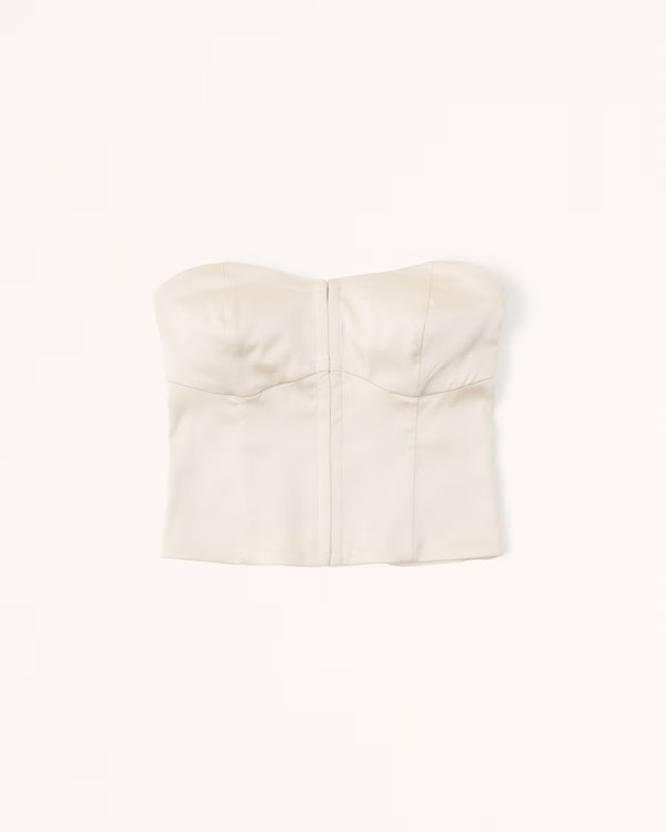 Strapless Hook-and-Eye Corset Top | Abercrombie & Fitch (US)