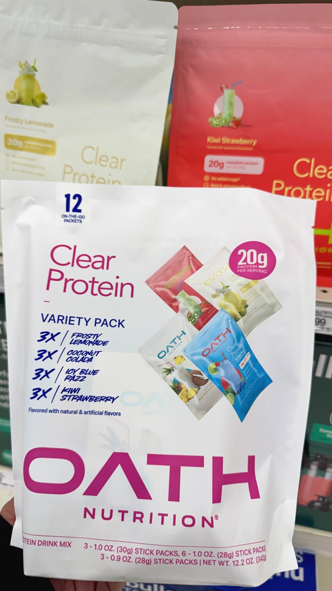 HIGH PROTEIN SNACKS GLP-1 FRIENDLY 

I’ve been obsessed with this clear whey protein by Oath. It’s got 20 grams of protein, only 100 calories per serving, and is the perfect refreshing beverage! My favorite flavors are the watermelon Fresca and mango pineapple!

@Target carries a variety pack so you can try their different flavors. This is a great way to see which one you like the best without having to buy a bag of just one flavor! 

Protein snacks, liquid protein, clear protein, oath protein, wellness journey essentials, glp1, smiles and pearls

#LTKMidsize #LTKmorningroutine #LTKfitnessgoals