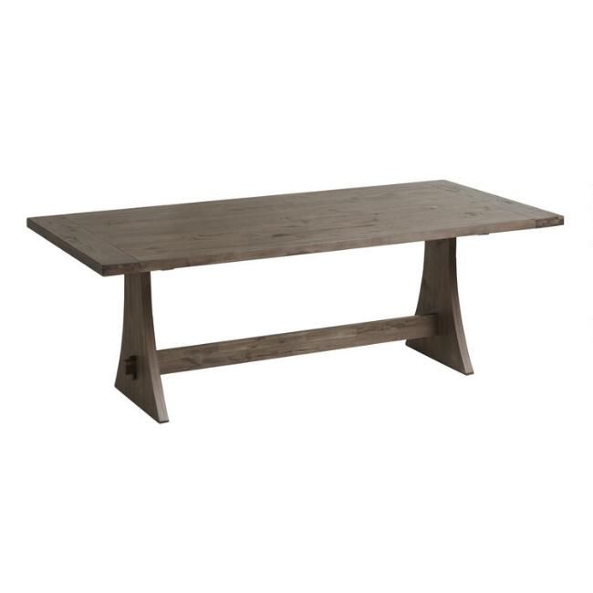 Rustic Wood Brinley Fixed Dining Table | World Market
