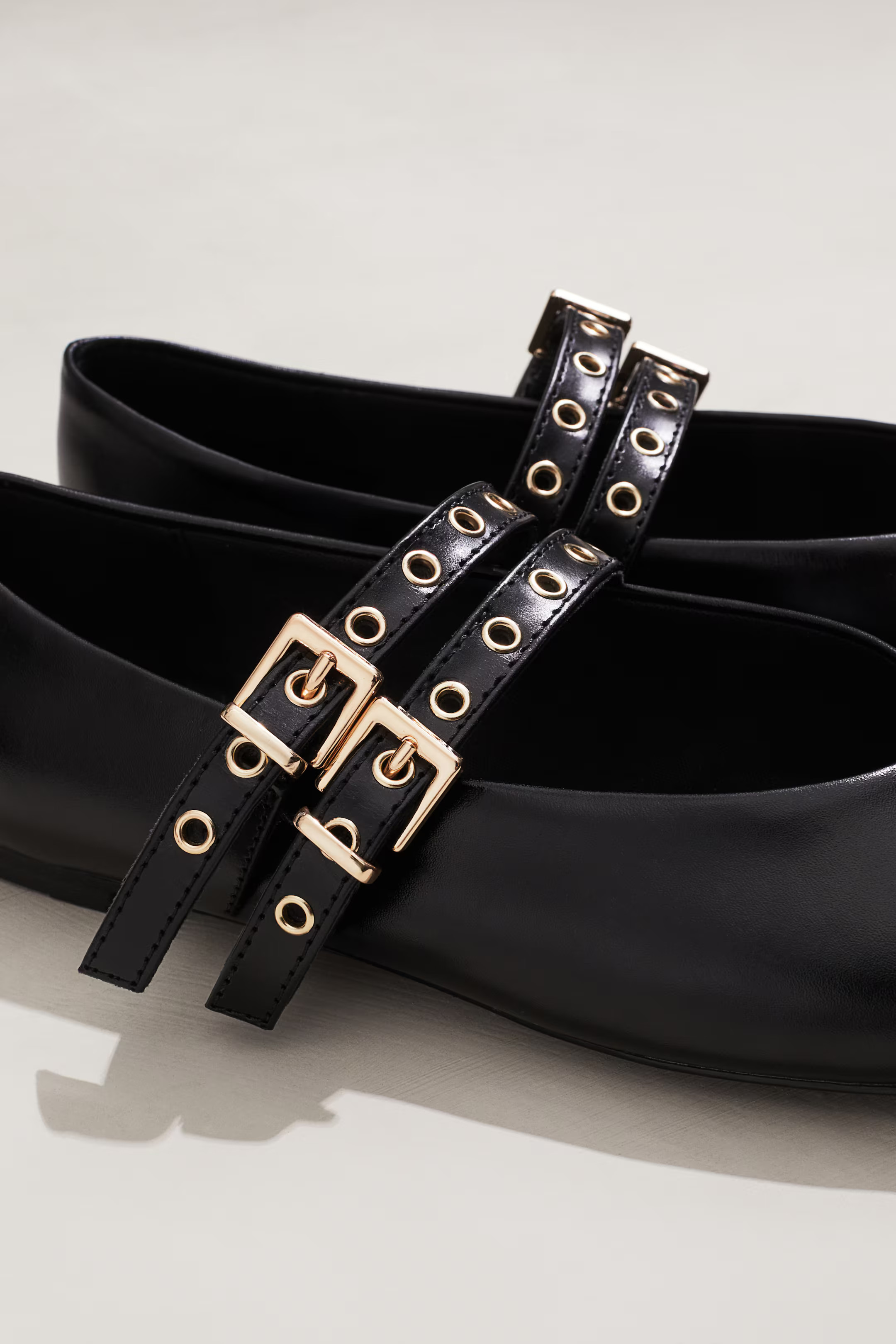Leather Ballet Flats - Black - Ladies | H&M CA | H&M (US + CA)
