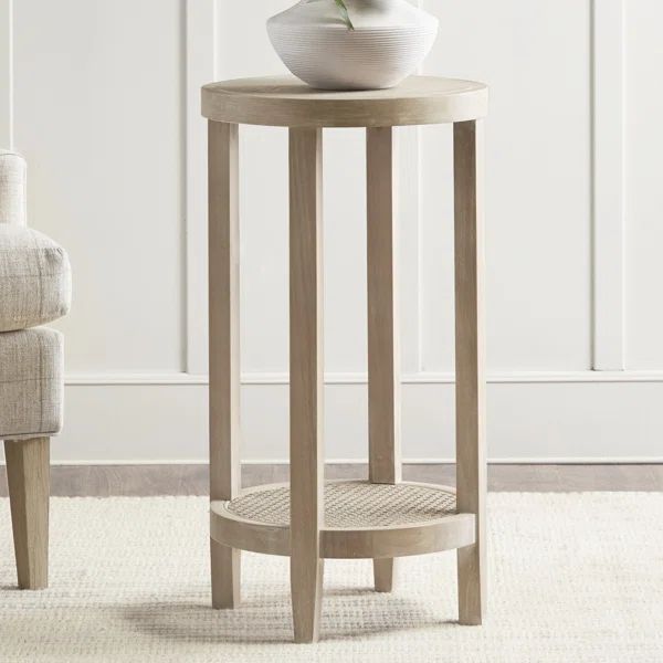 Martha Stewart Harley Farmhouse Round End Table with Storage | Wayfair North America