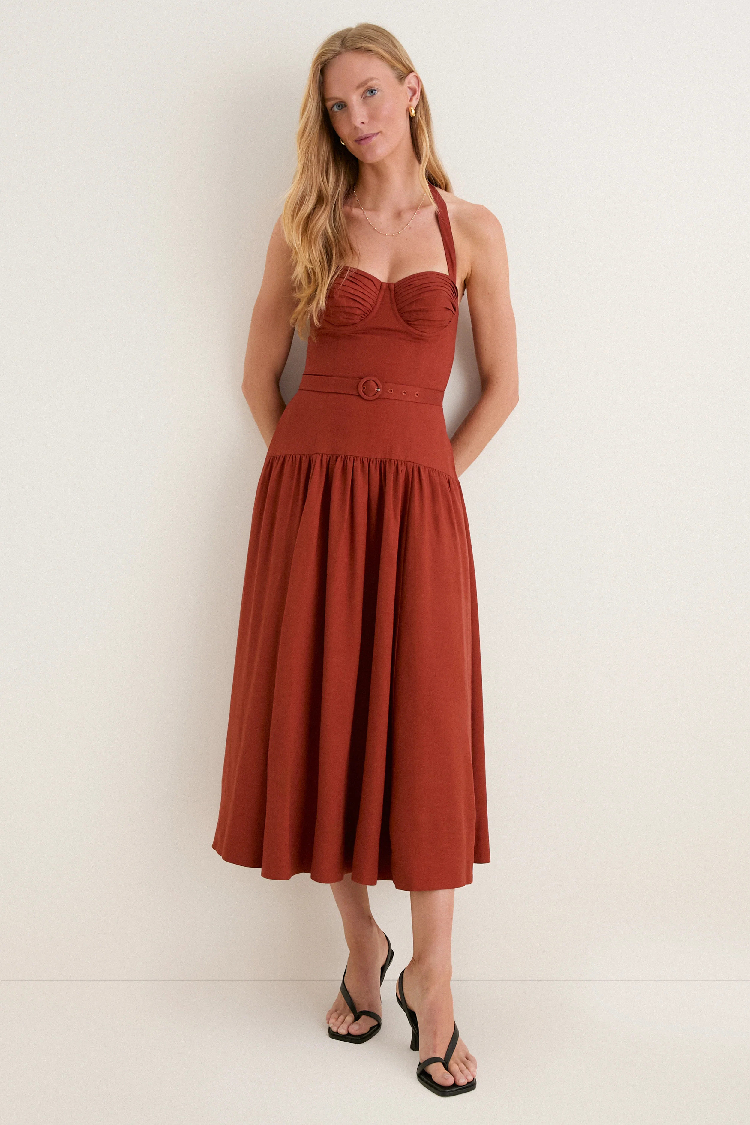 Rust Katinka Midi Dress | Tuckernuck (US)