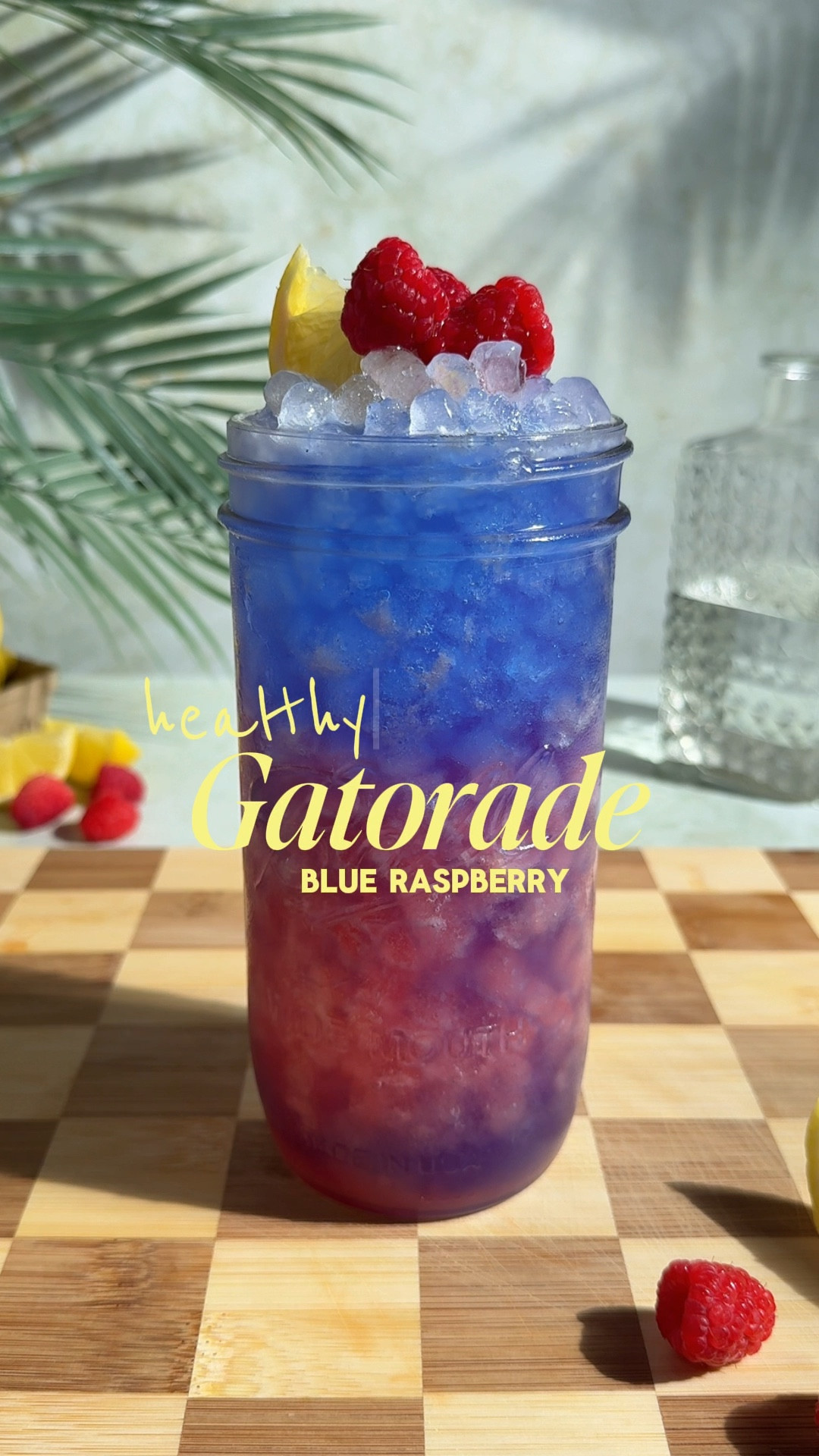 This week’s healthy Gatorade flavor drop: Blue Raspberry! 💙🍋

We’re skipping store-bought and making an all-natural, electrolyte-packed Blue Raspberry Gatorade that tastes shockingly close to the real thing. I’m not saying this weeks flavor is exactly like Glacier Freeze, but it’s close The tart, citrusy vibe is definitely there. And way better for you.

I start with a lemon raspberry base, then layer blue spirulina coconut water on top for that bold color…no fake dyes needed. The secret? A pinch of citric acid for that classic tang.

✨ Want to catch up on past flavors? I saved them all in a highlight!

🌿 Blue Raspberry “Nature’s Gatorade” (Serves 2)

Lemon Raspberry Layer
• 1 cup coconut water (or sub filtered water or decaf green tea)
• 1/2 cup aloe vera juice
• 1 lemon, peeled
• 1/4–1/2 tsp salt
• 2 tbsp honey or maple syrup (I like maple syrup for this flavor) 
• Optional: 1/4–1/2 tsp citric acid (start small and add more as desired for a sour/tart punch) 

Blue Layer
• 1 cup coconut water
• 1/2 tsp blue spirulina
• 1 tbsp honey + 1 tbsp warm water (to dissolve)

Instructions
	1.	Blend lemon raspberry layer, strain, and pour over ice.
	2.	Mix blue layer separately and float it on top with the back of a spoon.
	3.	Garnish + sip the Glacier Freeze vibes.

Want links to what I used? Comment SHOP and I’ll send them your way! 

Tag a friend who needs this and come back next week for a new flavor 💧

#naturesgatorade #blueraspberry #glacierfreezevibes #hydrationstation #mocktails #summerrecipes #cleandrinks #pcosfriendly #homemadegatorade #healthyhabits

#LTKHome #LTKSeasonal #LTKGiftGuide