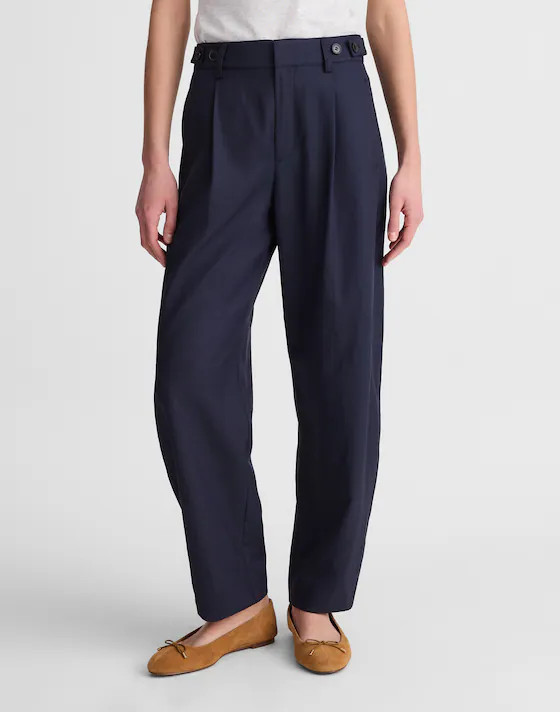 The Barrel-Leg Pant in Drapey Twill | Madewell