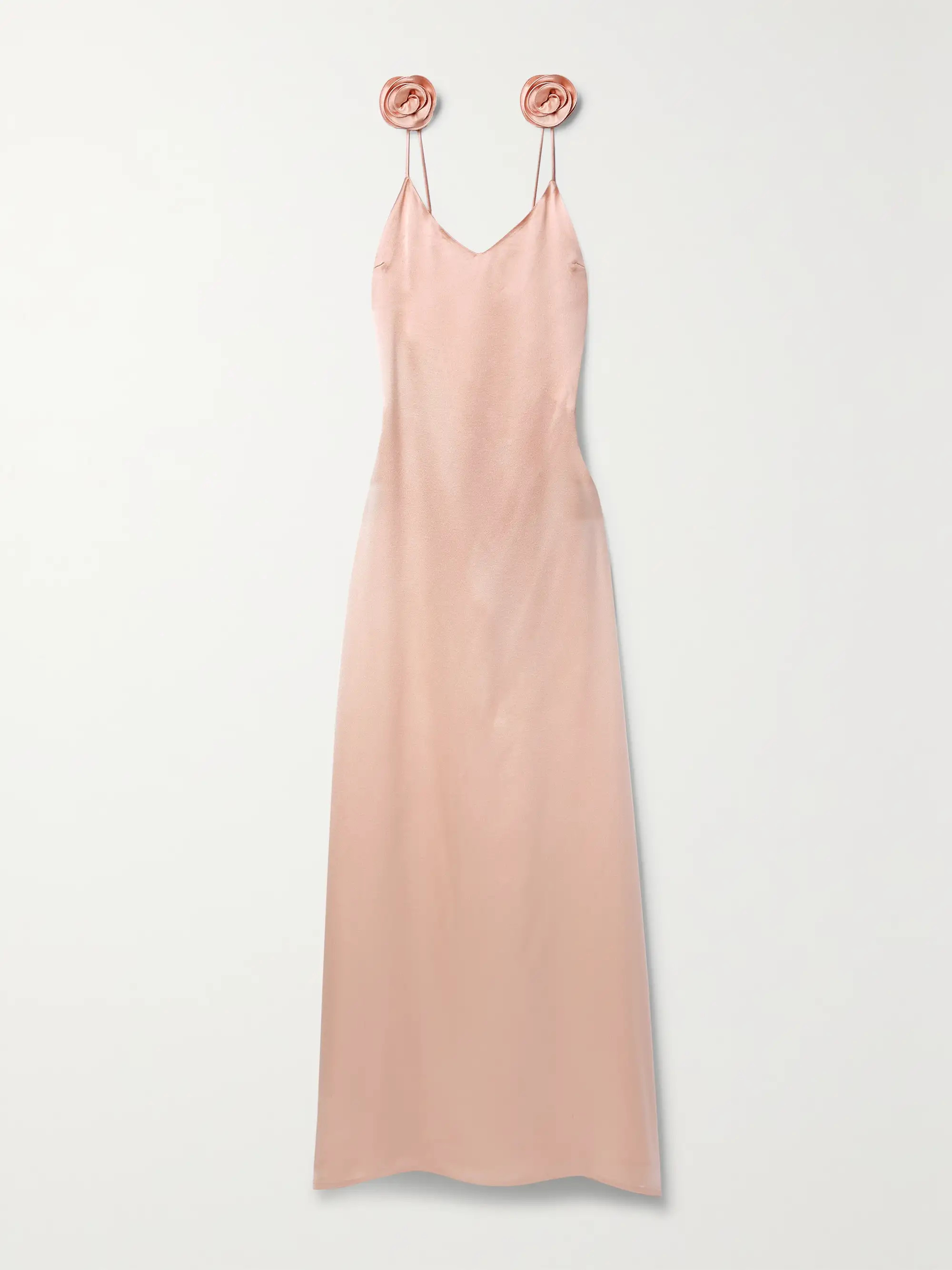 Open-back appliquéd silk-satin maxi dress | NET-A-PORTER APAC