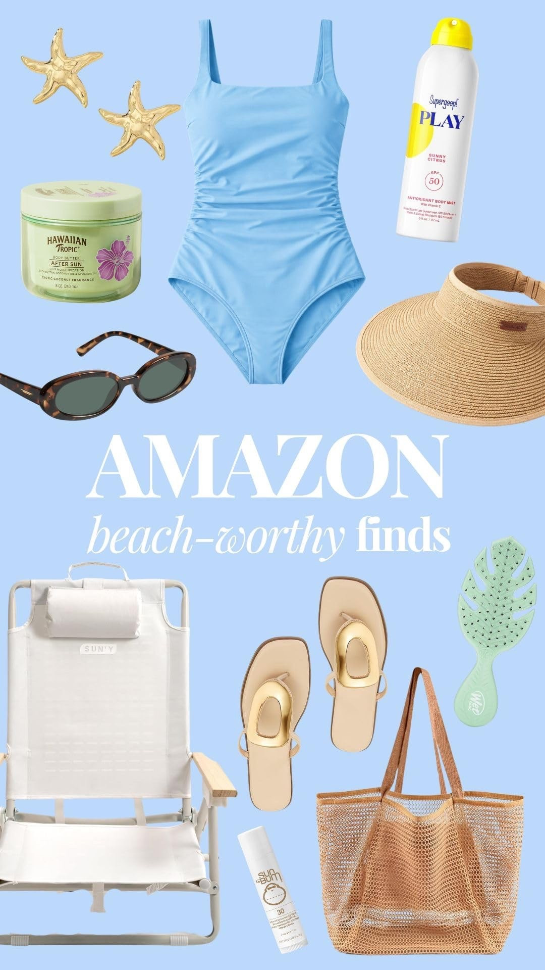 Found the cutest beach finds on Amazon! 🌊 Obsessed with this blue swimsuit and star earrings combo.

#LTKSwim #LTKootd #LTKSeasonal