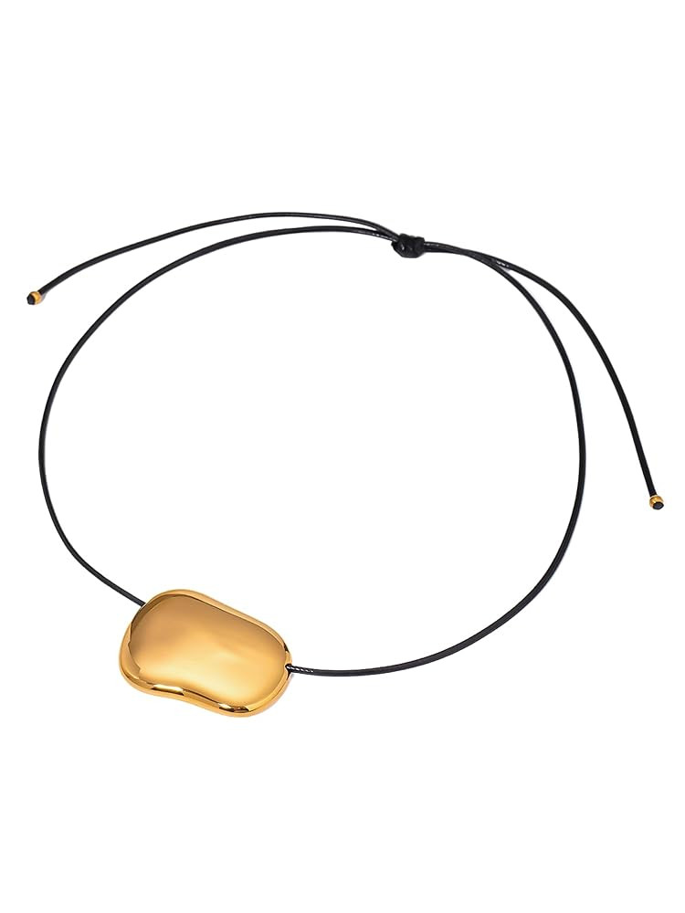 Adjustable Gold Pebble Necklace – Statement & Everyday Wear | Amazon (US)