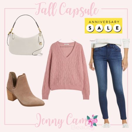 Styled outfit from my Nordstrom anniversary sale capsule wardrobe for fall! Pink sweater outfits 

#LTKstyletip #LTKsalealert #LTKxNSale