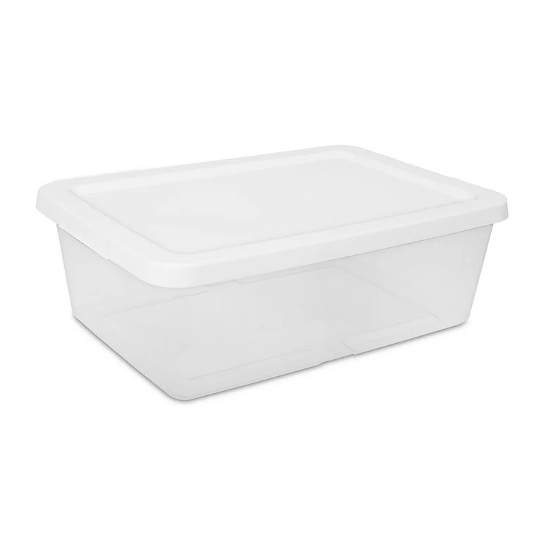 Sterilite 12 Qt. Storage Box Plastic Adult, White | Walmart (US)