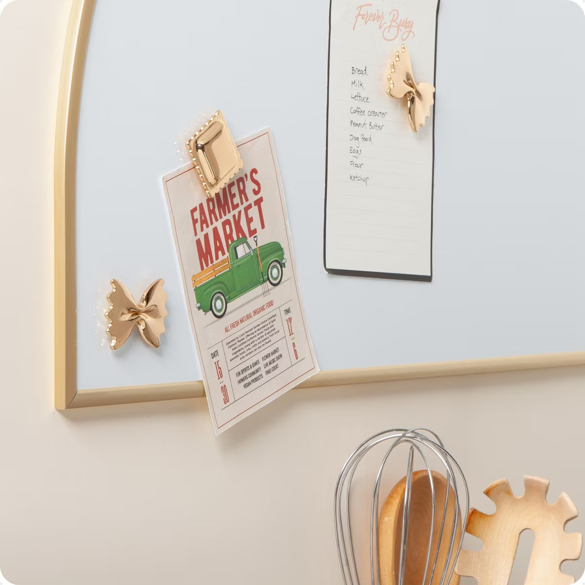 U Brands 3ct Pasta Magnets Gold | Target