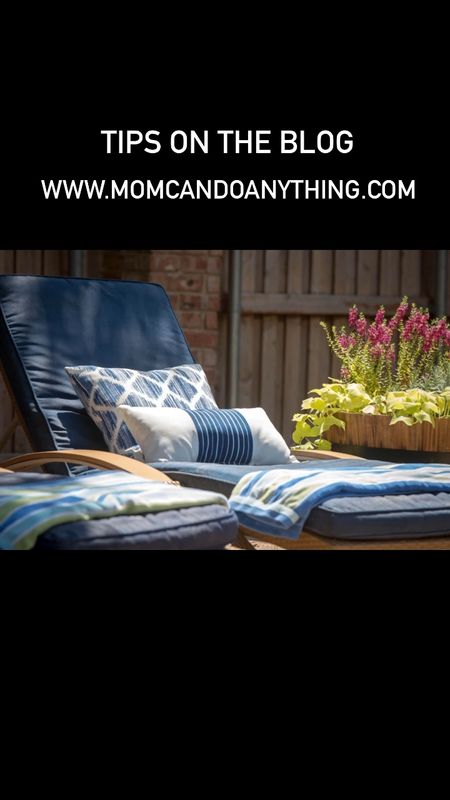 When you can’t afford new outdoor furniture cushions, you can spray paint them!  Yes, you really can!  I’ve got tips on how to do this DIY on my blog at www.MomCanDoAnything.com!  So easy!

#LTKSeasonal #LTKhome