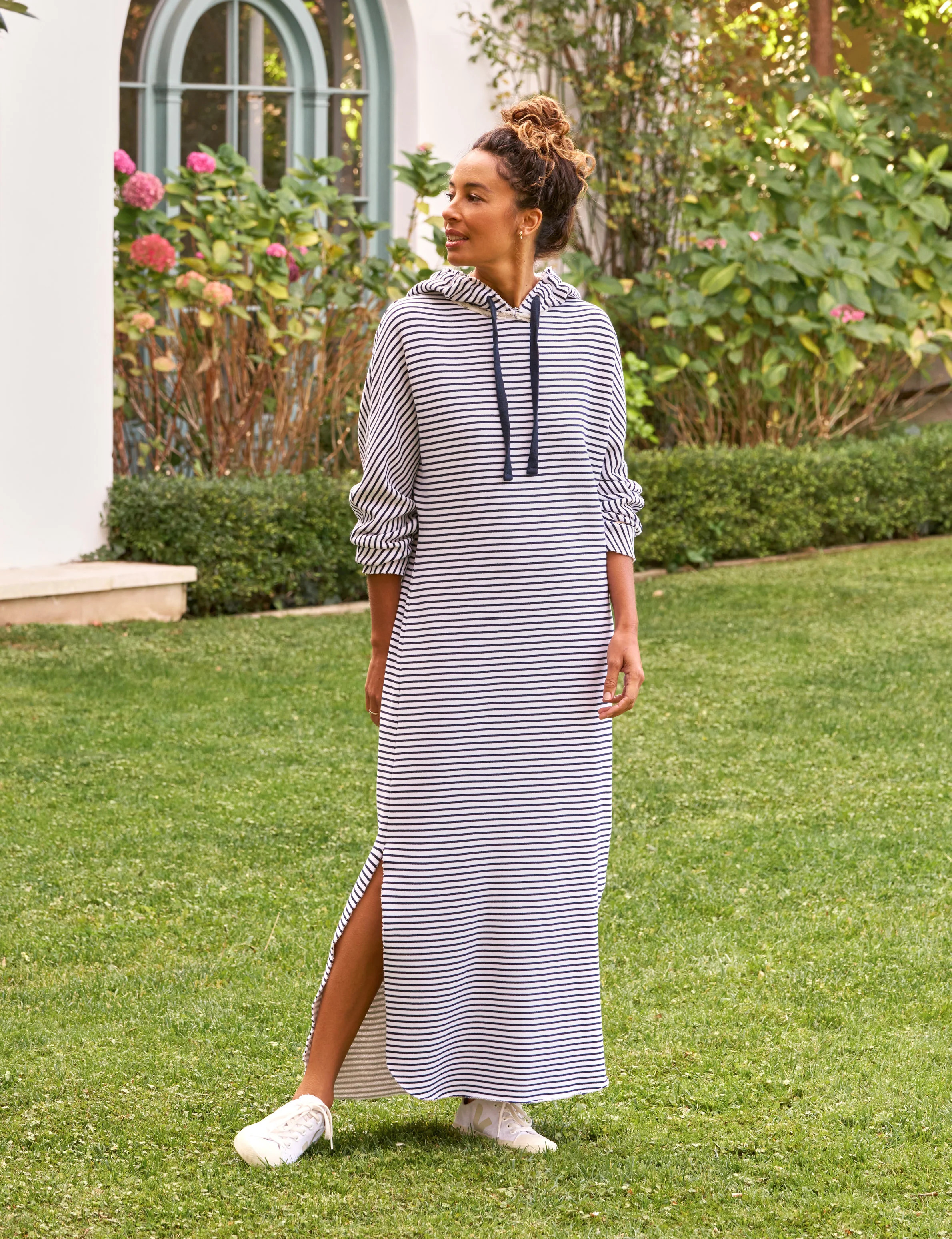 JAMES Navy French Stripe, Triple Fleece | Frank & Eileen