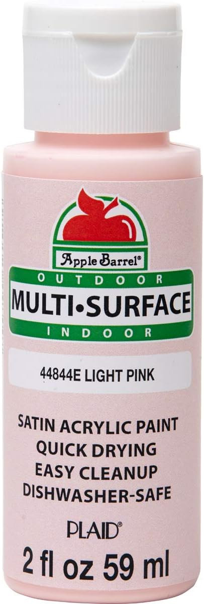 Apple Barrel Multi Surface Acrylic Paint, 2 Fl Oz (Pack of 1), Light Pink | Amazon (US)