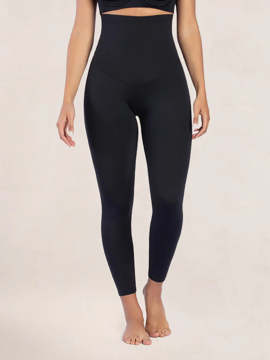 Curveez® High Waisted Shaping Black Leggings | Shapermint