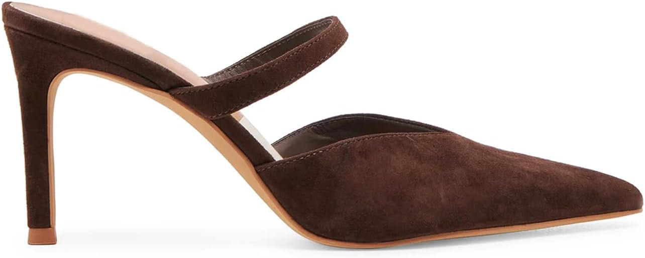 Pointed Toe Heels for Women Slip on Pumps Pointy Stiletto Heels Dressy Sexy Fashion Leather Pumps | Amazon (US)
