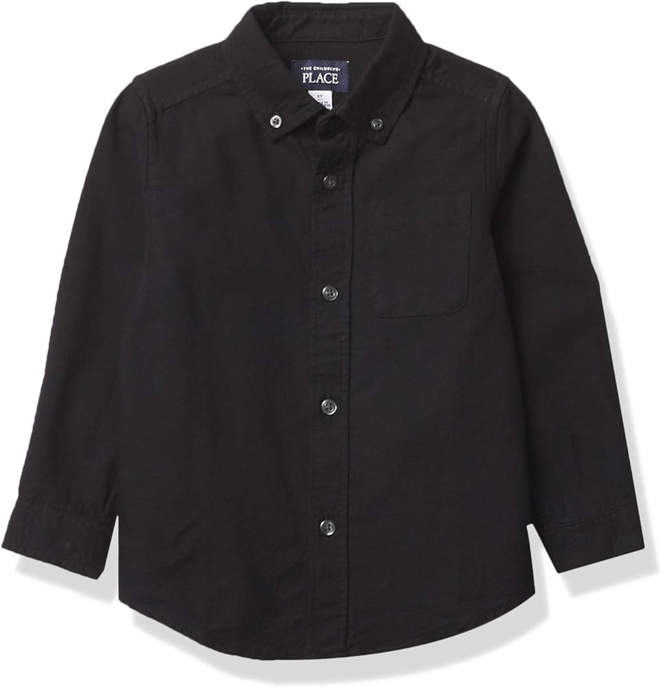 The Children's Place Baby Toddler Boys Long Sleeve Oxford Button Down Shirt | Amazon (US)