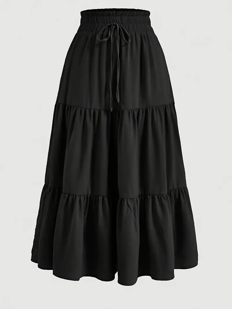Ditsy Floral Print Drawstring Skirts, Vacation Tiered Ruched Skirts, Women's Clothing | Temu Affiliate Program