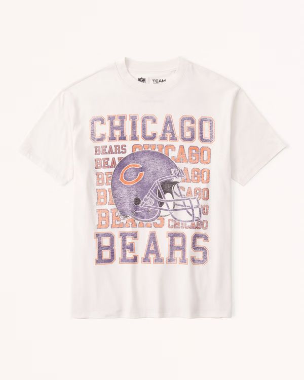 Oversized Boyfriend Chicago Bears Graphic Tee | Abercrombie & Fitch (US)