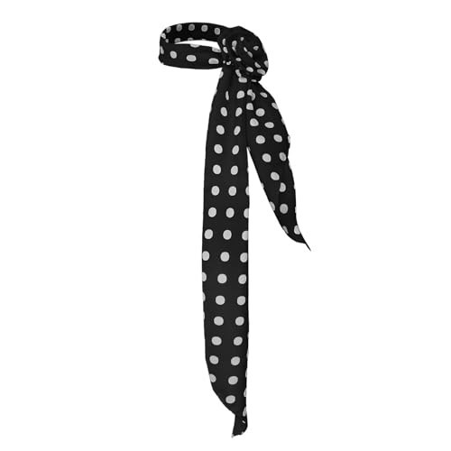 Gsyziux Polka Dot Scarf for Women, Chiffon Neck Scarf Elegant Womens Scarves Skiny Scarfs for Party Prom Travel Date (Black White Dot) | Amazon (US)
