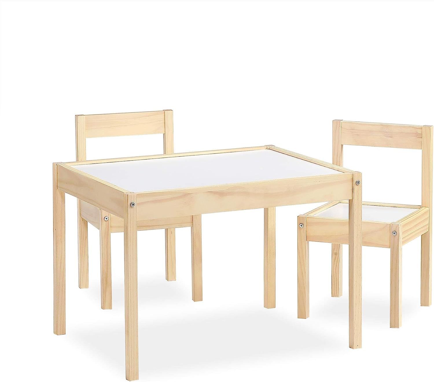 Baby Relax Hunter 3-Piece Kiddy Table & Chair, Natural/White Table Set | Amazon (US)