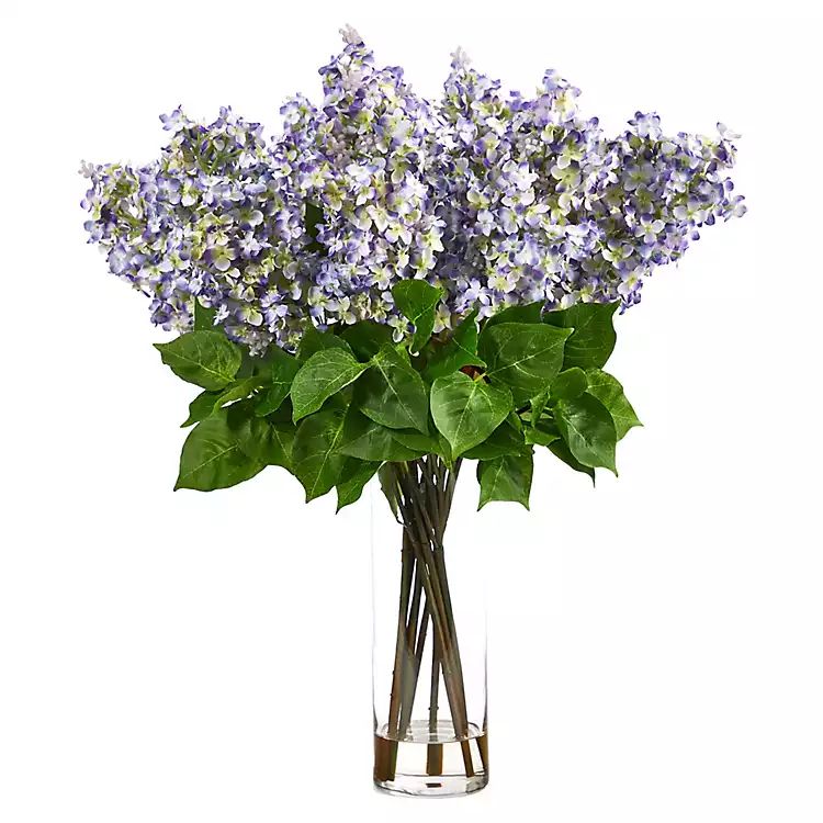 Lilac Arrangement in Glass Vase | Kirkland's Home