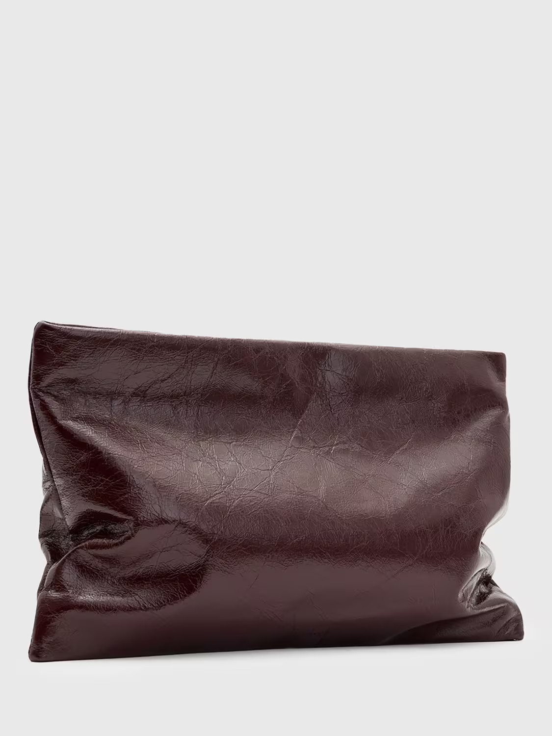 AllSaintsBettina Leather Clutch, Burnt Red | John Lewis (UK)