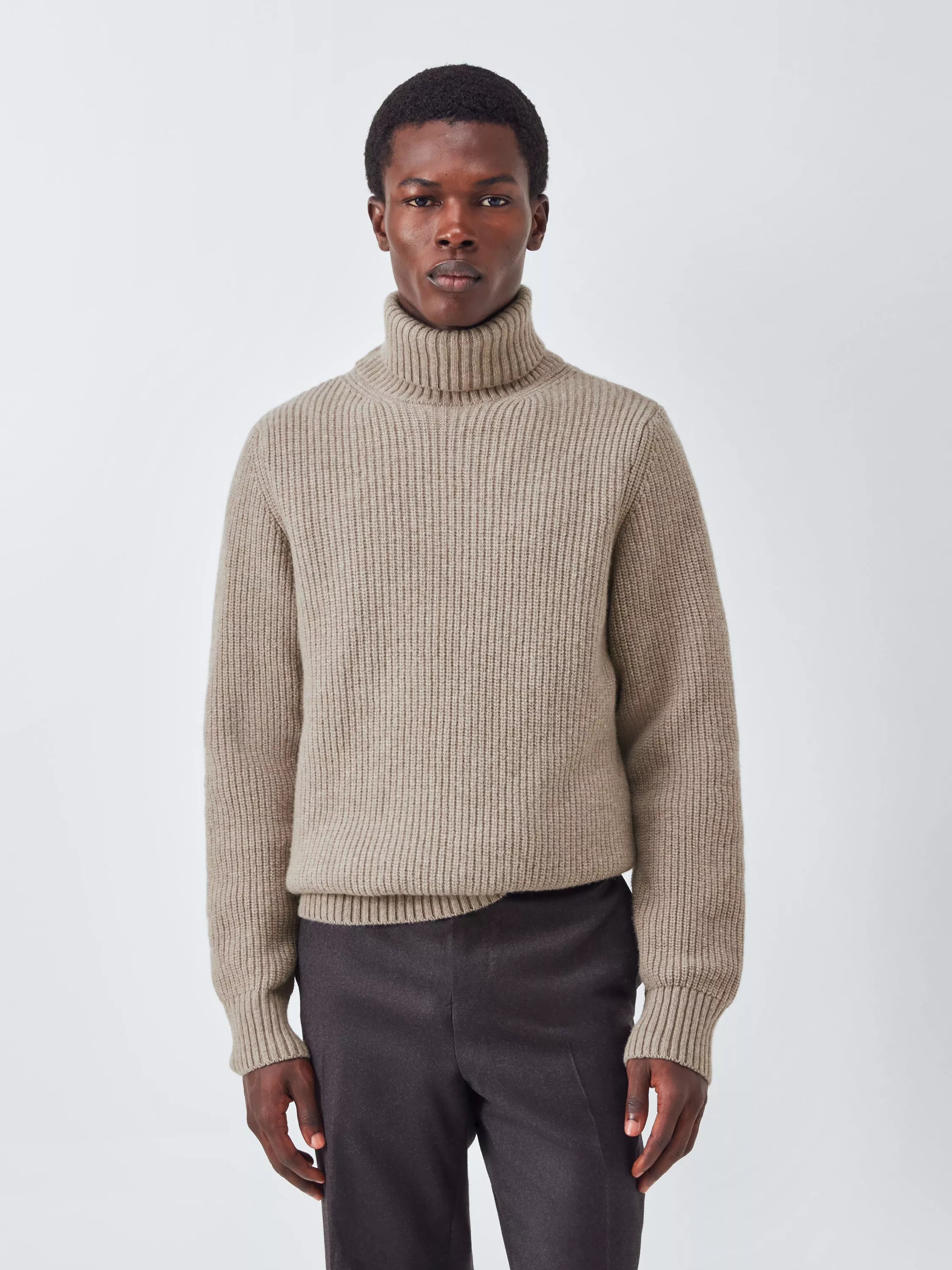 John Lewis J. Lewis The Fisherman Rib Rollneck Jumper | John Lewis (UK)