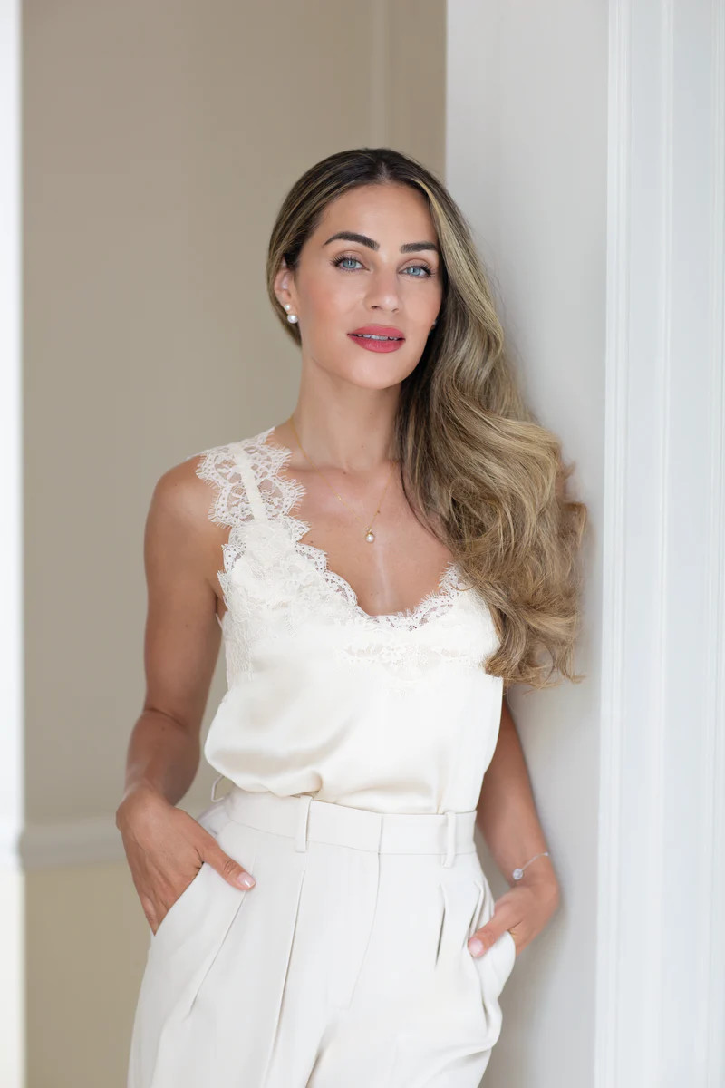 The Becky | Bra Friendly Champagne Silk Cami | Sinead Keary
