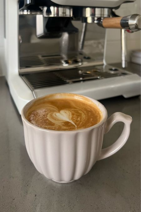 Porcelain cup, mug and saucer plate ribbed ripple effect beige. Breville touch espresso machine 

#LTKGiftGuide #LTKHolidaySale #LTKU
