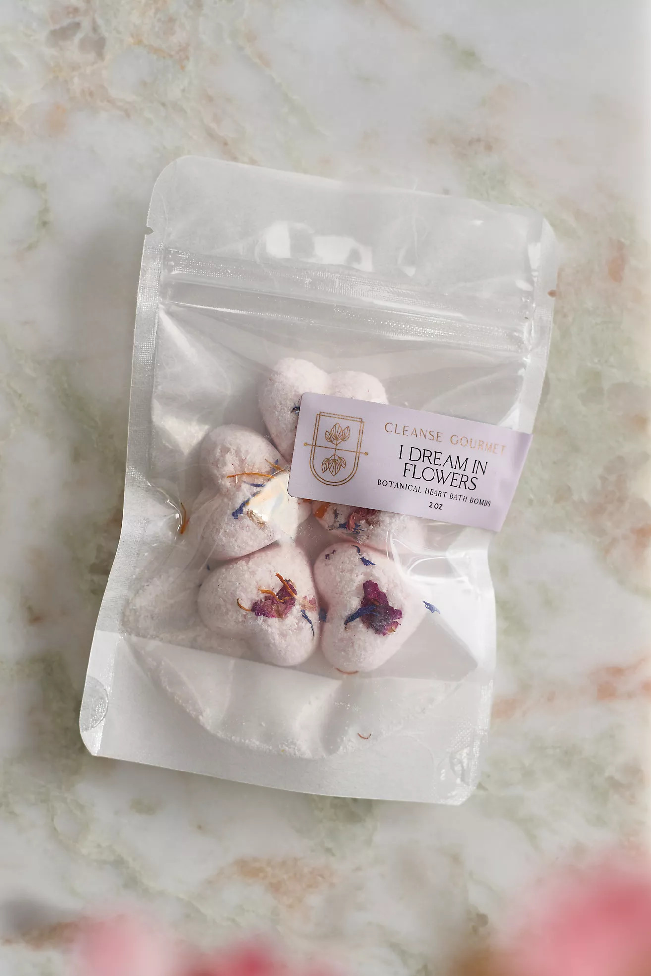 Mini Floral Botanical Heart Bath Bombs, Set of 6 | Anthropologie (US)