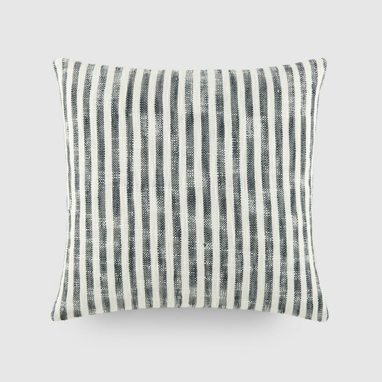 Noble Linens Yarn-Dyed Cotton Decor Throw Pillow in Bengal Stripe Pattern - Walmart.com | Walmart (US)