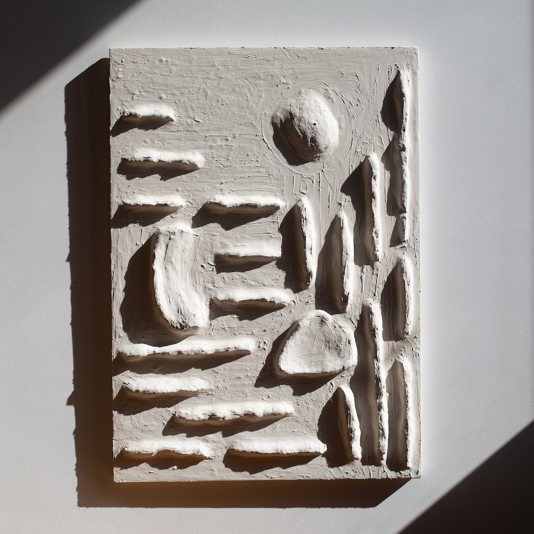 Minimalistic Style Wall Sculpture, Plaster Wall Art, Wabi Sabi Art, Modern Wall Hanging, White Wa... | Etsy (US)