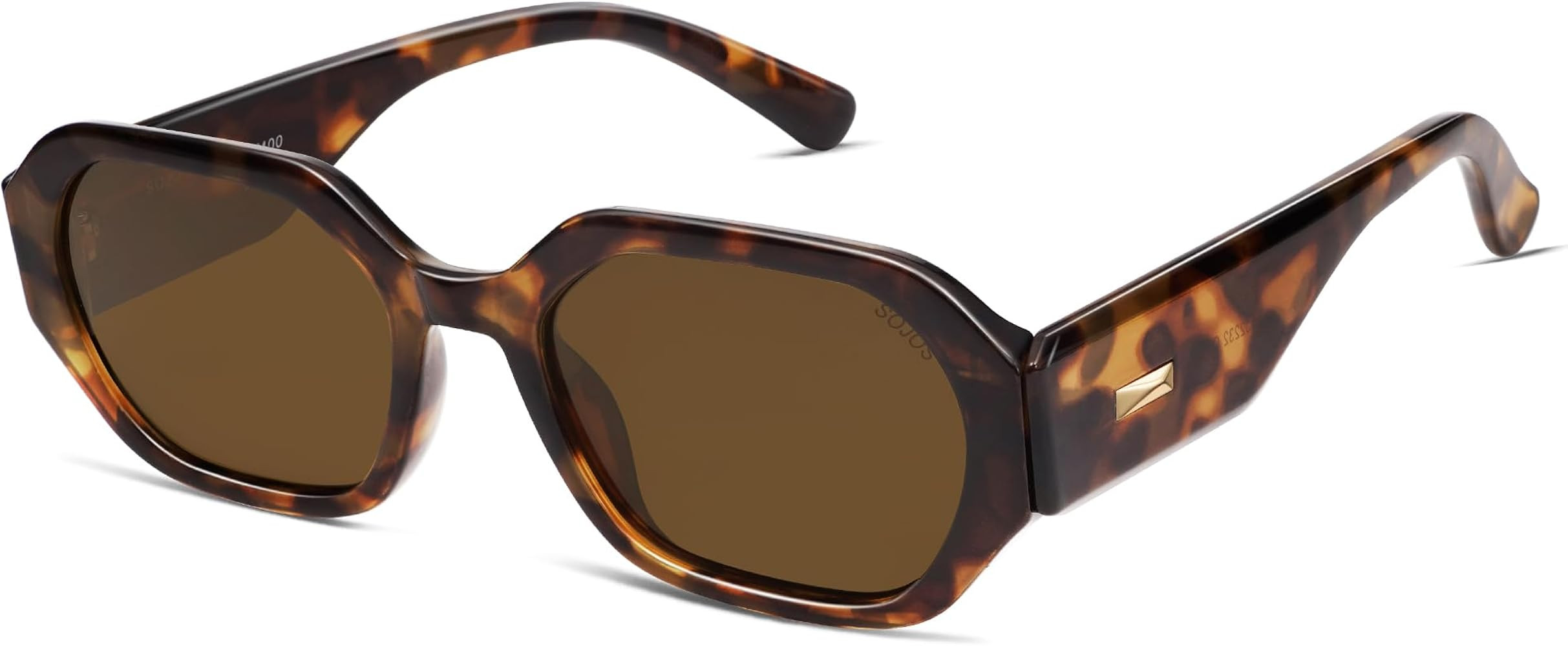 SOJOS Retro Sechseckige Polarisierte Sonnenbrille Damen Kunststoff Rechteckig Trendy 90er UV400 S... | Amazon (DE)
