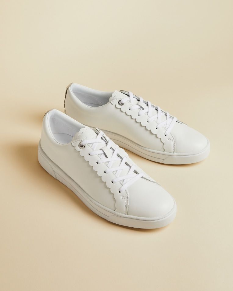 Leather scalloped edge trainer | Ted Baker (US)