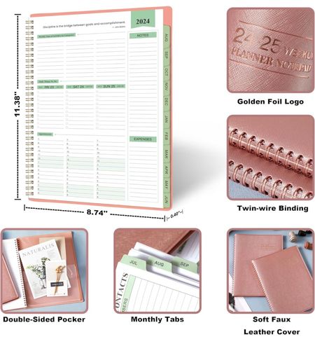 2024-2025 Planner - 3-Tier Down Weekly & Monthly Planner, 11.38'' x 8.74'', JUL 2024 - JUN 2025, 60 Minutes Intervals, Monthly Tabs, Back Pocket

#LTKFamily #LTKStyleTip #LTKSaleAlert