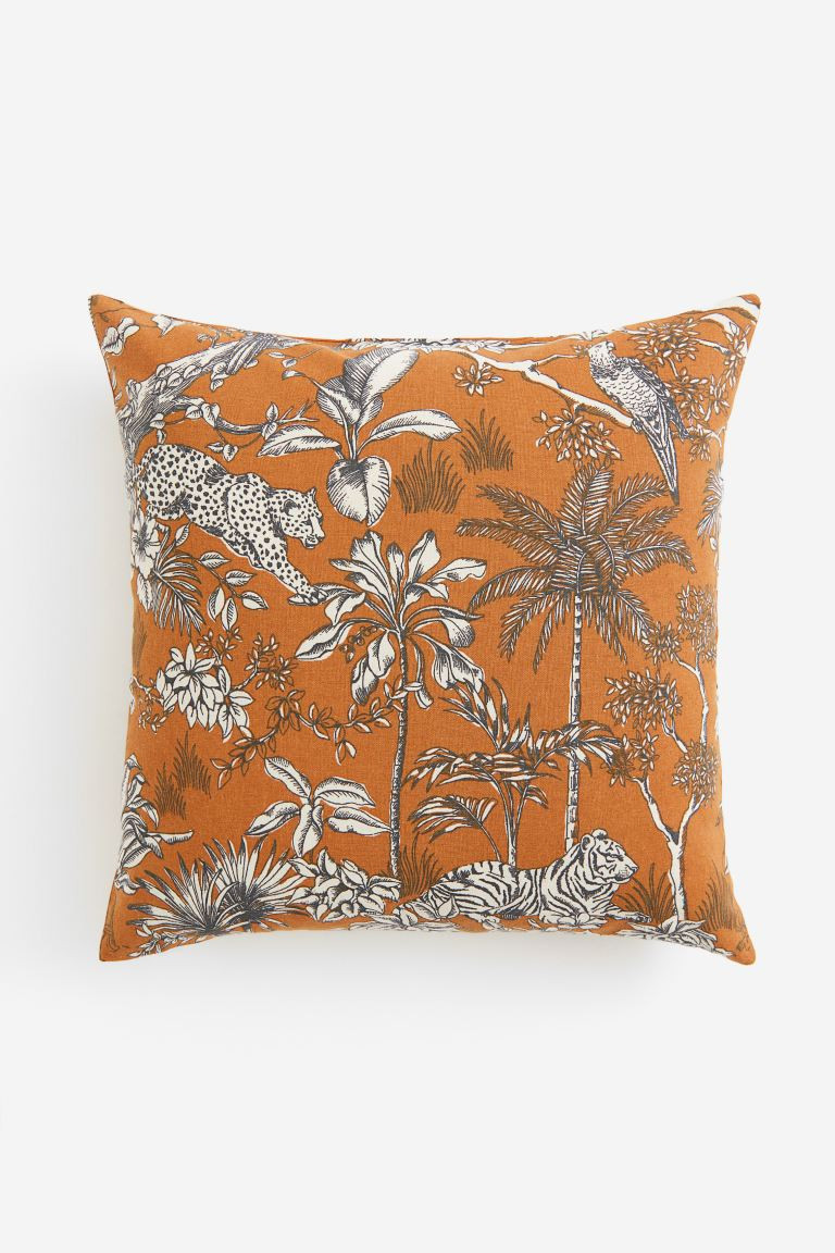 Patterned Cushion Cover - Orange/patterned - Home All | H&M US | H&M (US + CA)