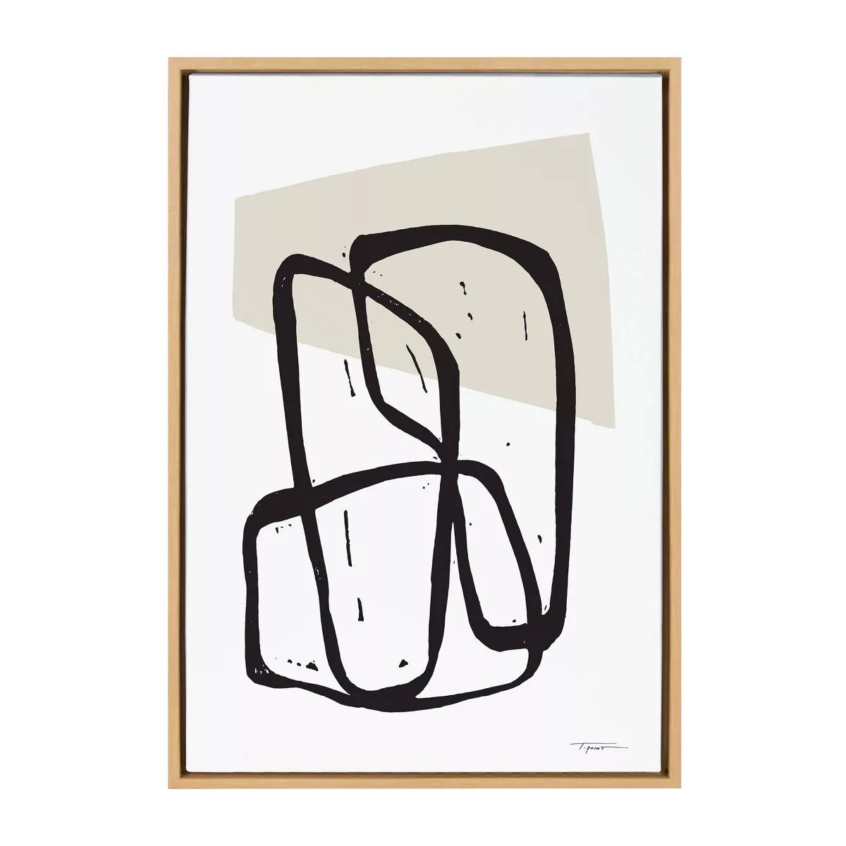 23" x 33" Sylvie Entangled Neutral Framed Wall Canvas by Statement Goods Natural - Kate & Laurel ... | Target