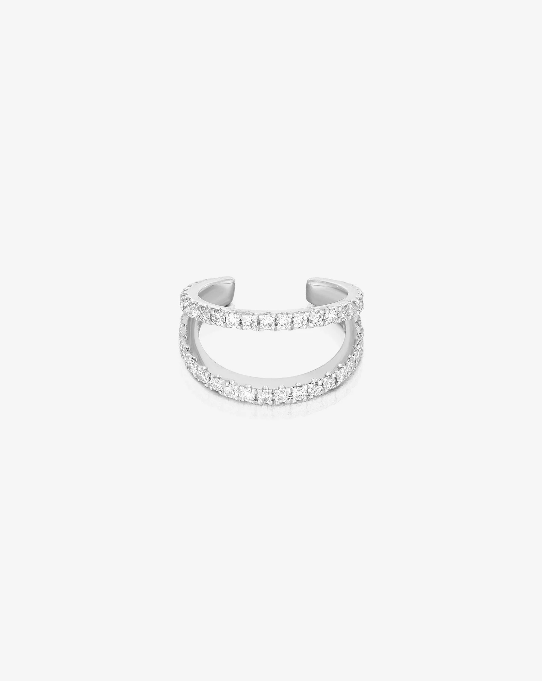 Double Row Diamond Ear Cuff | Ring Concierge