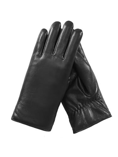 Komfokore Leather Gloves for Women Winter Gloves Warm Driving Glove Black S | Amazon (US)