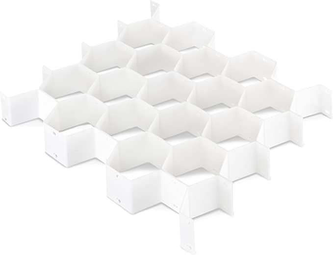 Whitmor 6025-3928 Honeycomb Drawer Organizer, White | Amazon (US)