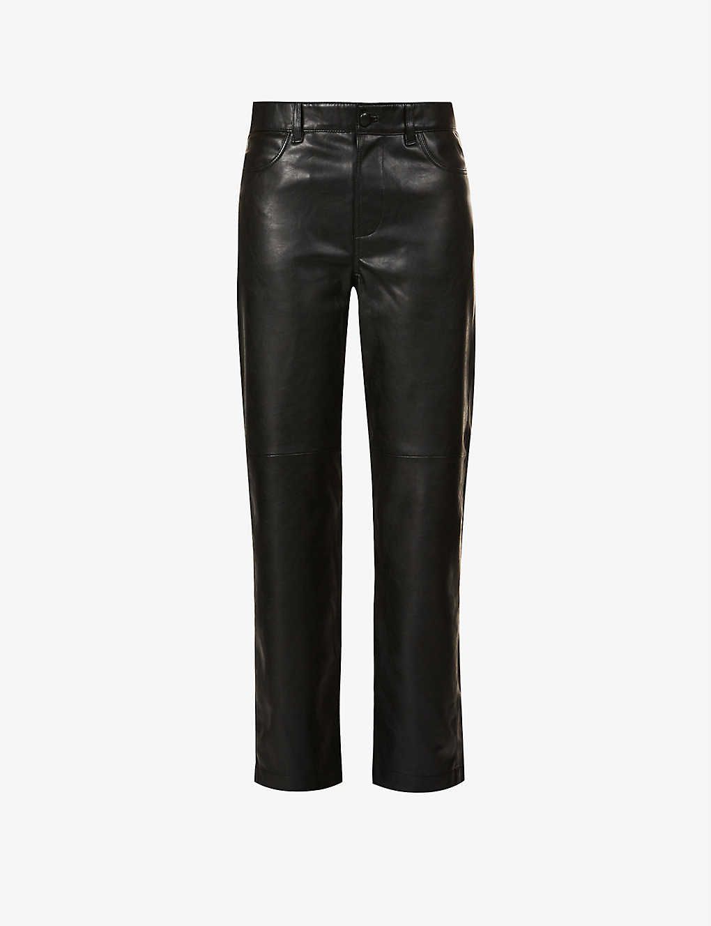 Vestine straight-leg mid-rise faux-leather trousers | Selfridges