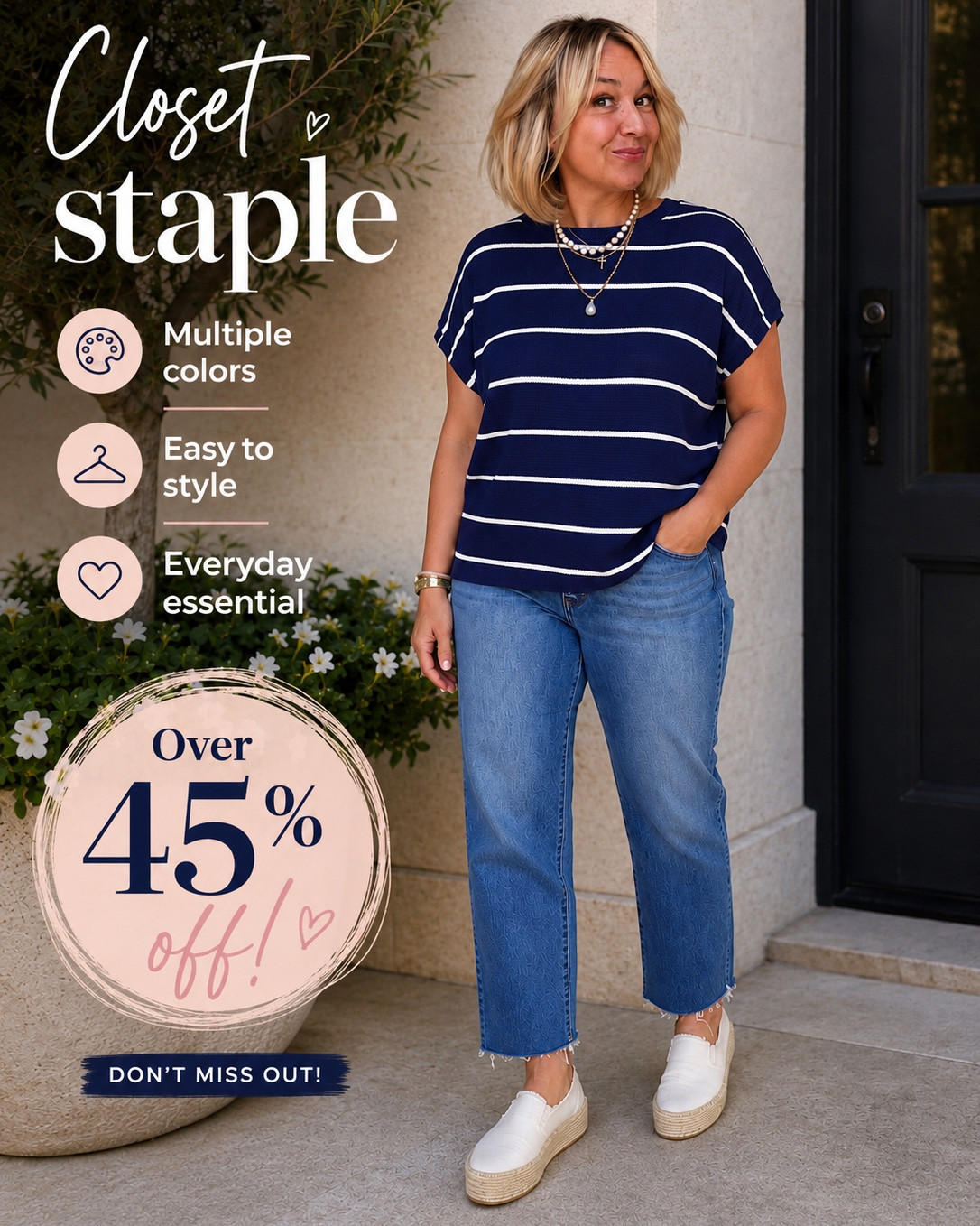 Easy to style, flattering, comfortable, and available in multiple colors. I paired it with cropped denim and slip-ons for an effortless everyday look that works for errands, lunch dates, or casual weekends

#LTKOver40 #LTKootd #LTKmomlife
