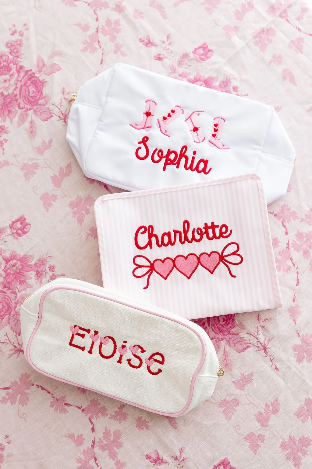 Custom Name Valentine's Day Canvas Pouch | Sprinkled With Pink