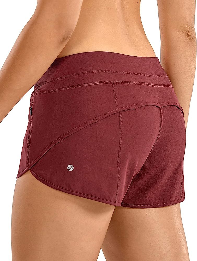 CRZ YOGA Women's Quick-Dry Workout Sports Active Running Shorts - 2.5 Inches | Amazon (US)