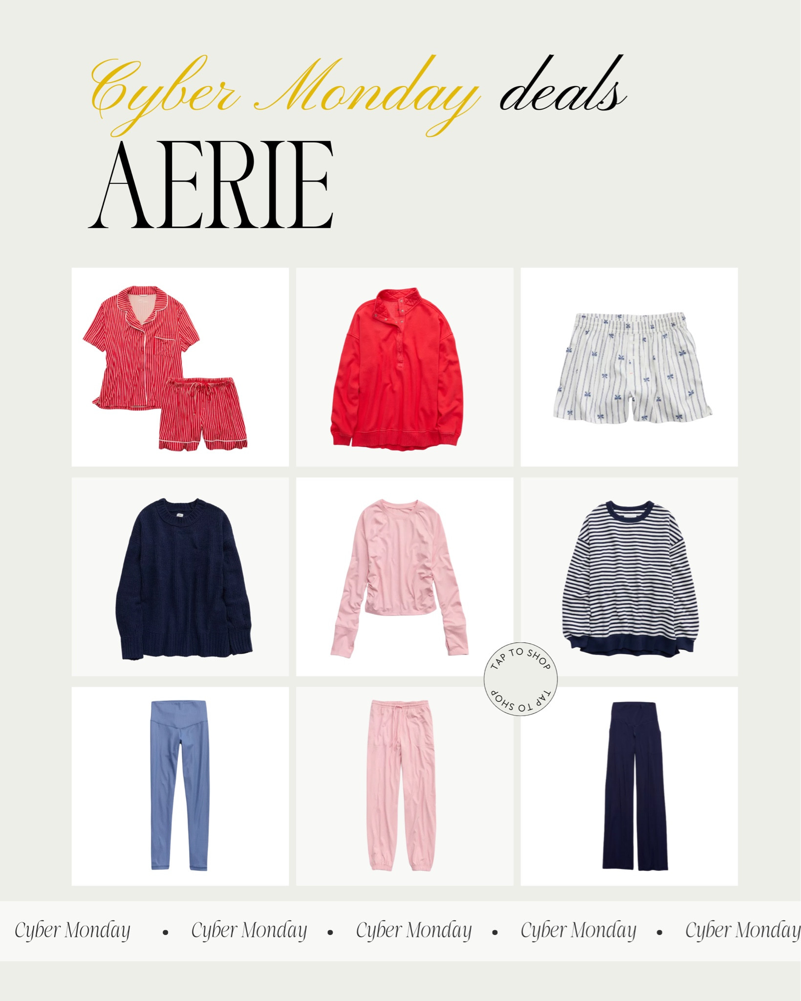 Aerie // cyber week // cyber Monday // sweater // loungewear // set // athleisure // navy // red // pajamas // gift ideas 

#LTKCyberWeek #LTKSaleAlert #LTKHoliday