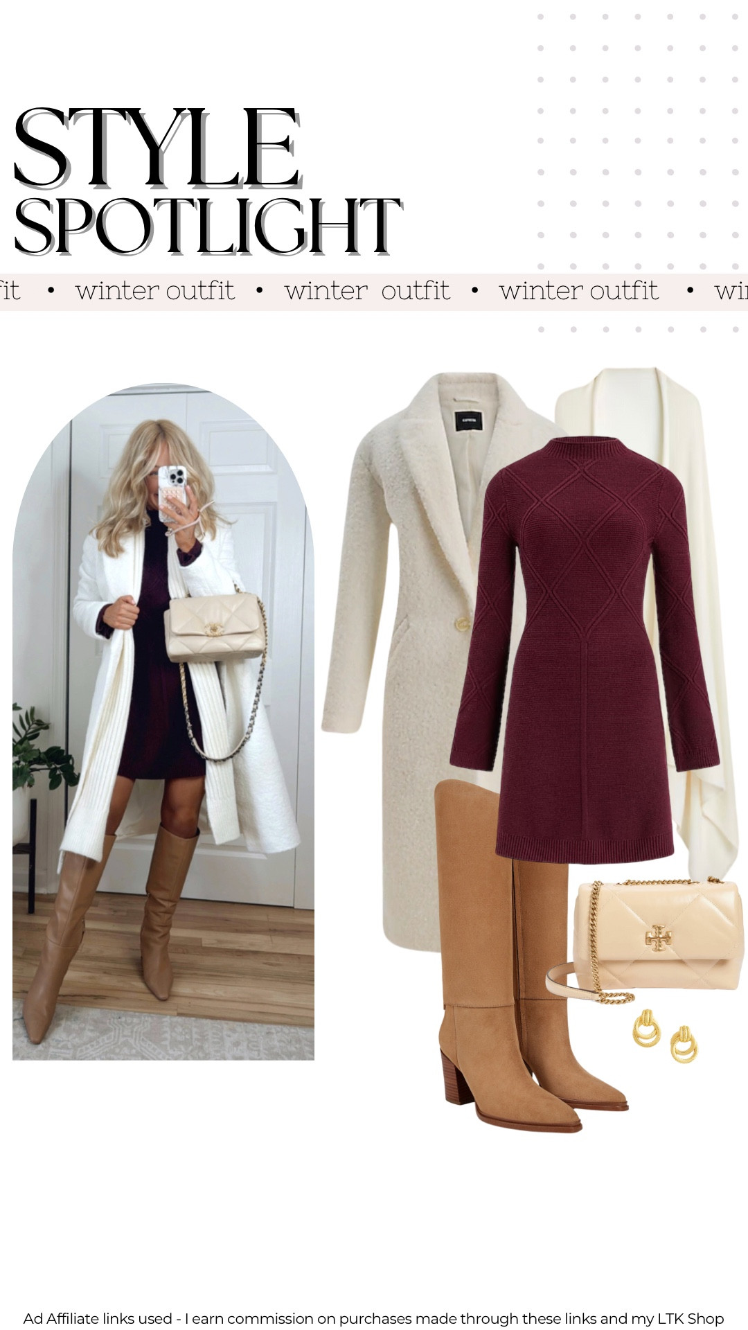 Sweater dress outfit inspo